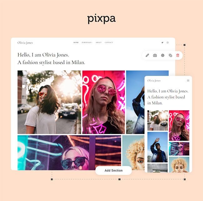 Olivia Jones Fotografie-website